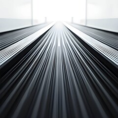 AI Generative. Abstract low angle view of a treadmill belt with motion blur. 3