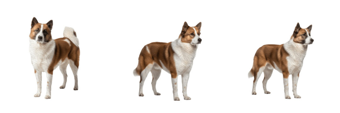 Thai Bangkaew Dog isolated on white background, Bang Kaew Dog, ไทยบางแก้ว, Thai Bangkaew Breed Dog, Thai Bangkaew Companion Dog, Thai Bangkaew Working Dog, Bangkaew Dog