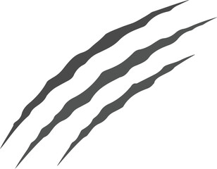 Three abstract dark gray wavy lines on a plain surface viewed from directly above
