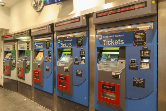 MTA subway ticket vending machines at Grand Central Terminal, New York, USA. August 27, 2025