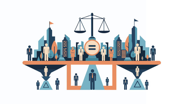 Balance of Justice and Equality in Urban Society.