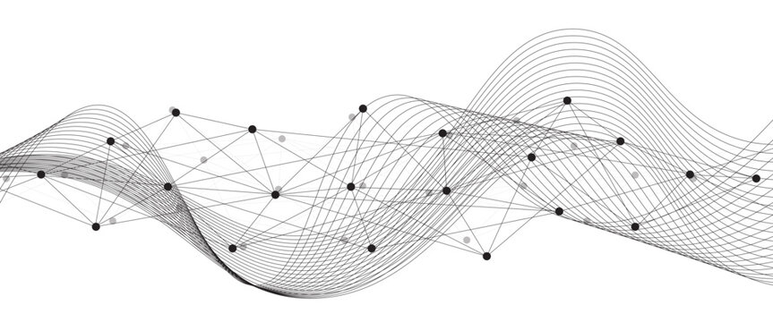 Big data visualization on white background