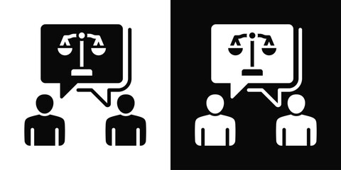 Federal Icon White And Black Background Style