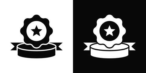 Fototapeta premium Representation Icon White And Black Background Style