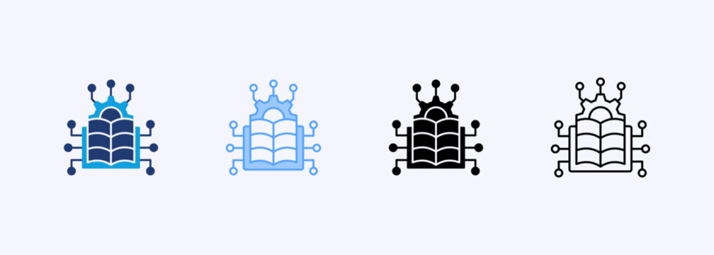 Reinforcement Learning Icon Set Multiple Style Collection