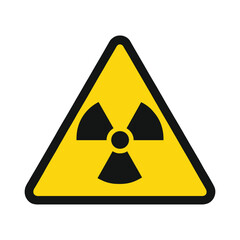 Obraz premium radiation hazard sign symbol vector art illustration on white background