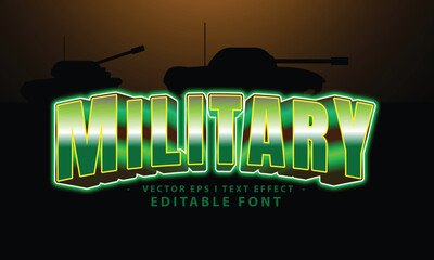 Military Bold Green Neon Text