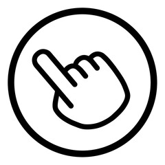 指さし　チェック　アイコン　タッチ　注目