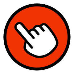 指さし　チェック　アイコン　タッチ　注目