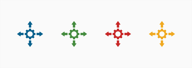 Hacker Icon Set Color Multiple Style Collection