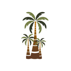 Obraz premium Abstract Palm Tree Icon Vector for Nature and Eco Branding
