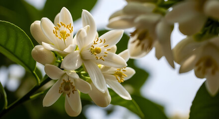 White Flowers Blooming on Green Foliage in Natural Light