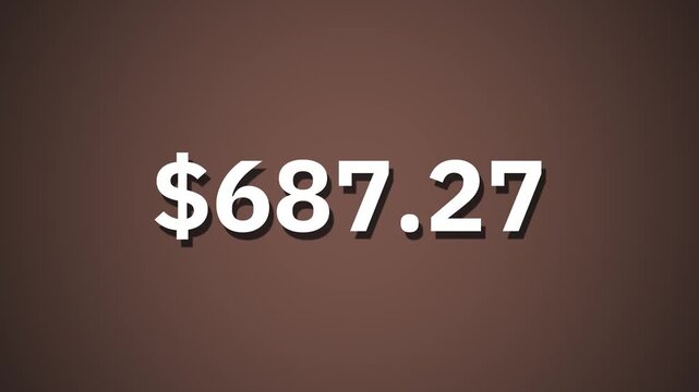 Money Counting Up 4K Seamless Financial Growth Animation for Business and Economy