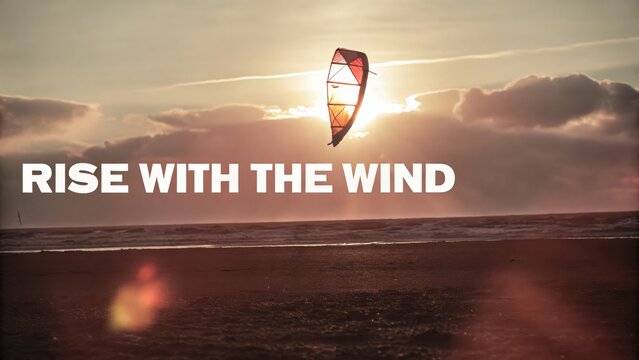 A single bright kite soars high above the ocean waves during a beautiful sunset.