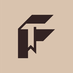 Minimalist Ribbon Letter F Logo