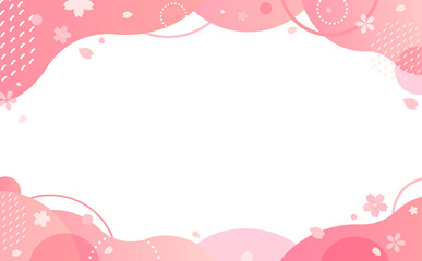 桜のポップなフレーム_背景なし_2_横