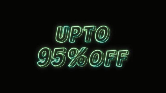 Up To 95% Off Neon Text Seamless Loop 4K with Black Background Animated Promotional Typography for Video Editing
