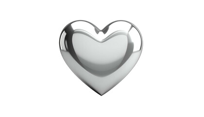 Silver Heart Shaped Metal Object.