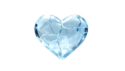 Blue Crystal Heart Shape.