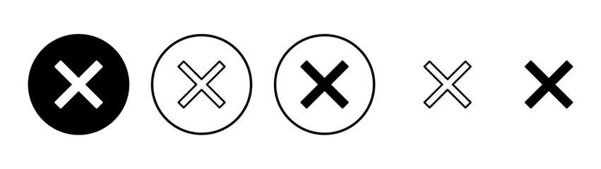 Obraz premium Close icon vector. Delete sign and symbol. cross sign