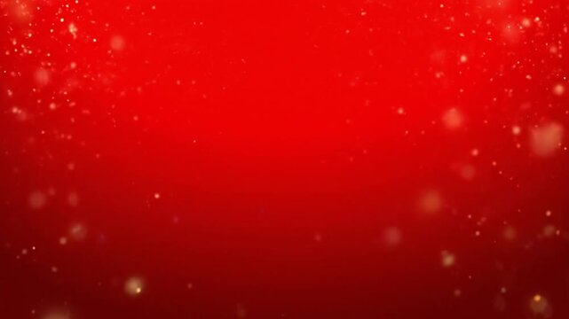 Elegant and radiant red background illuminated by shimmering golden particles, offering a vibrant and celebratory backdrop for any festive event