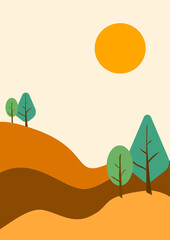 vector illustration of a landscape view