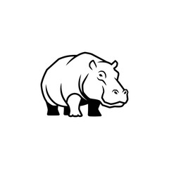 Obraz premium Simple hippo illustration