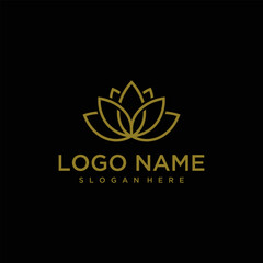 Obraz premium Luxury Lotus Logo Template