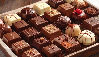 バレンタインデーのチョコの詰め合わせ