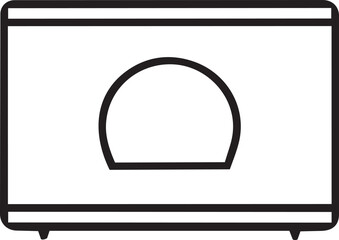 Kitchen oven appliance icon, modern cooking and baking oven for preparing meals, household kitchen equipment with temperature controls and oven door, flat vector illustration