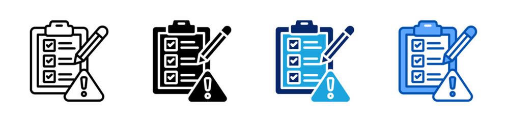risk assessment icon set multiple style collection