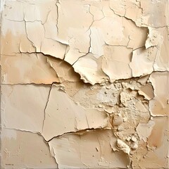 Obraz premium Textured, cracked surface with exposed tan layers