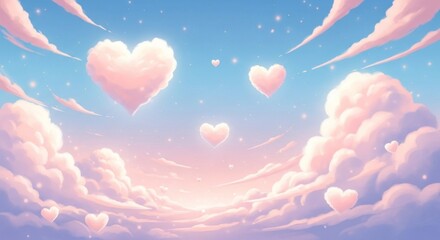 heart shaped clouds