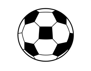 Fototapeta premium A black and white illustration of a soccer ball
