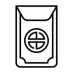 Lunar New Year Red Envelope Icon With Circular Emblem