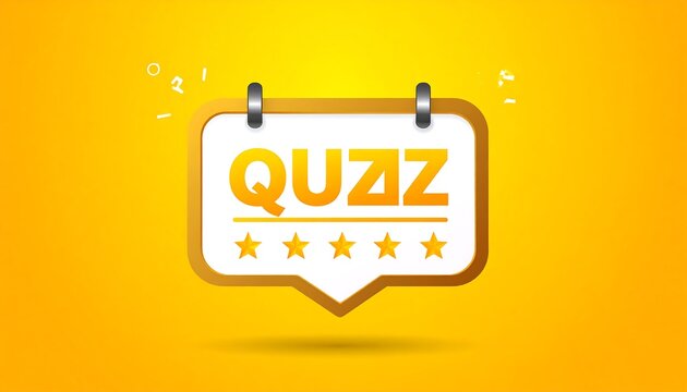 A bright yellow background with a white and gold badge