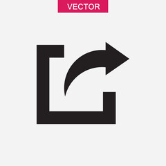 Share Arrow Symbol Vector Illustration, Social Share Icon Vector ? Minimal Design..eps