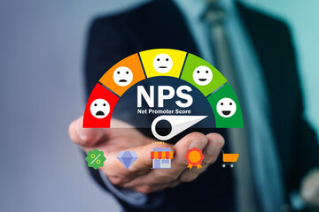 NPS Net Promoter Score Gauge for Retail Customer Satisfaction and Loyalty