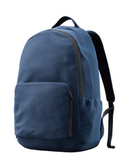 Naklejka premium A stylish blue backpack designed for everyday use, perfect for students and travelers seeking comfort and practicality.