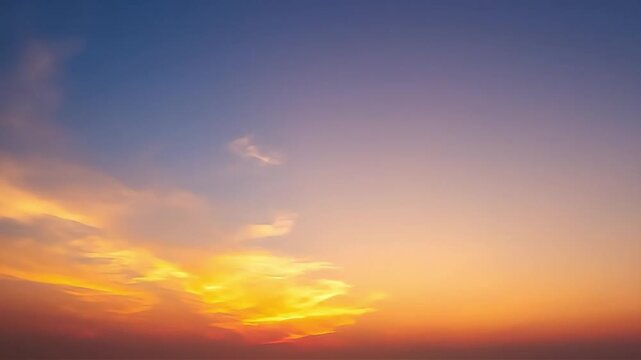 Sky gradient with sunlit clouds at dusk