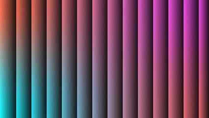 Gradient colored vertical bars arranged in a harmonious sequence isolated on white background