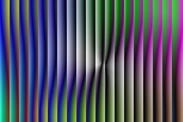 Vibrant multicolored vertical stripes in a gradient effect composition