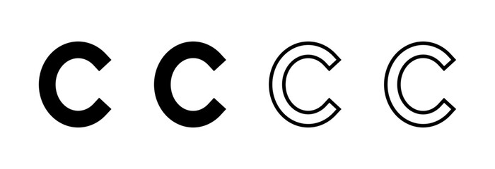 Fototapeta premium Copyright icon vector illustration. copyright sign and symbol