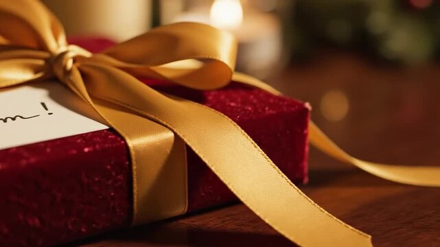 Charming video of a beautifully wrapped gift for Mother&rsquo;s Day, showcasing love and thoughtfulness
