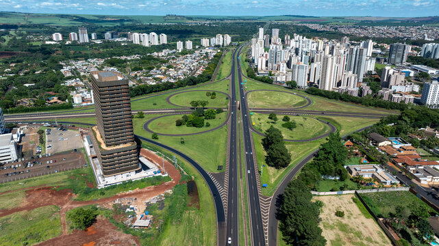 Aerial view of Ribeirao Preto, SP, Brazil