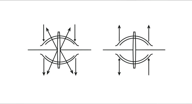 Diagram illustrating electric field lines around two opposing curved charged conductors in physics