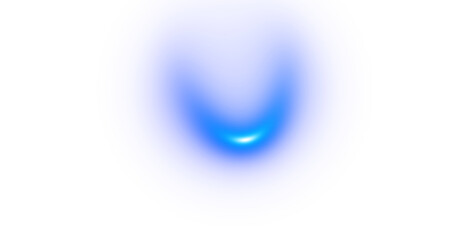 Abstract Blue Light Glow Effect on Transparent Background