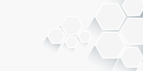 Abstract hexagon technology style geometric shape background, simple white background image.eps,10