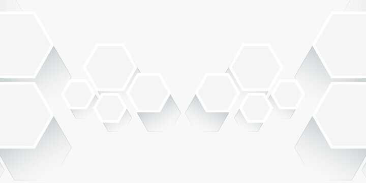 Abstract hexagon technology style geometric shape background, simple white background image.eps,10