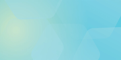 Obraz premium Minimal abstract background. Banner design with blue and green color gradation. Colorful and creative design.